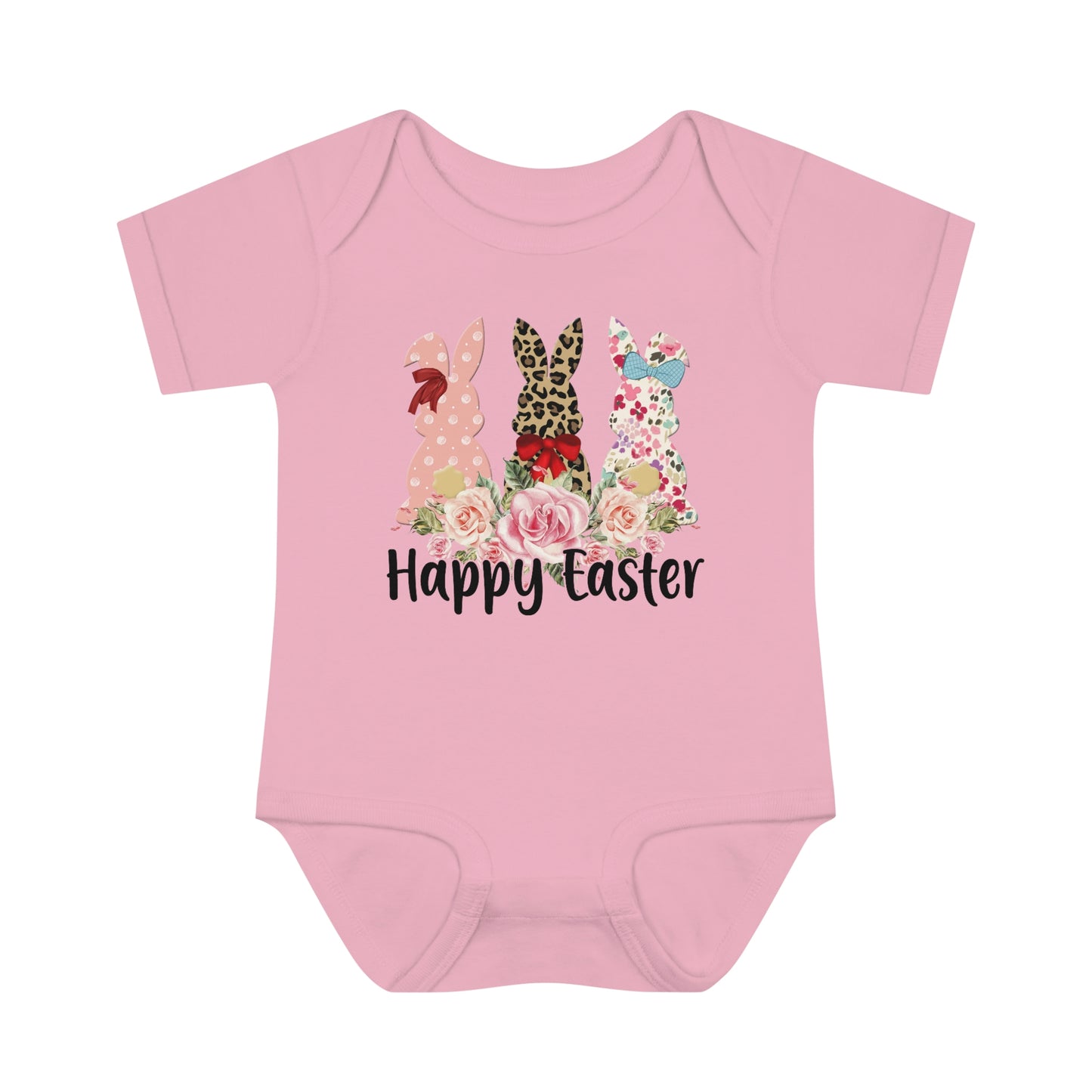 Happy Easter Infant Baby Rib Bodysuit