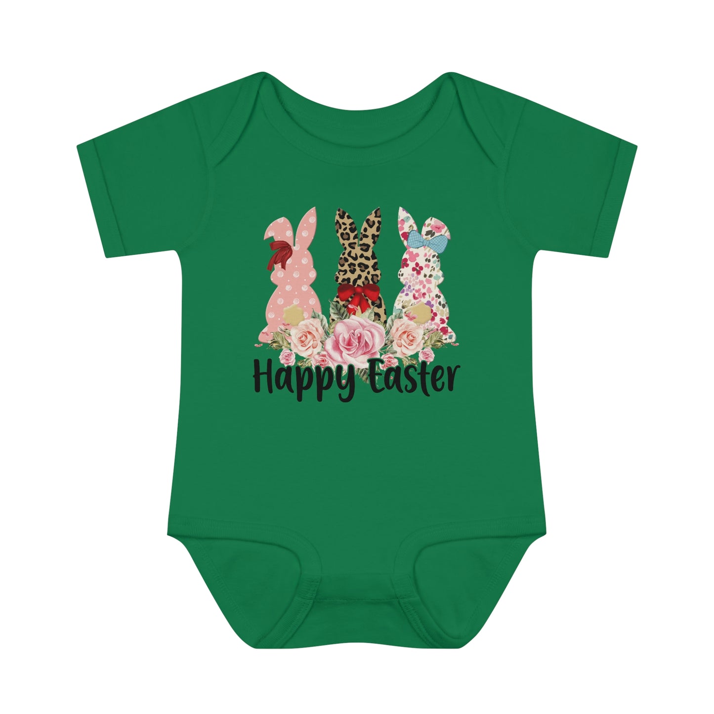 Happy Easter Infant Baby Rib Bodysuit