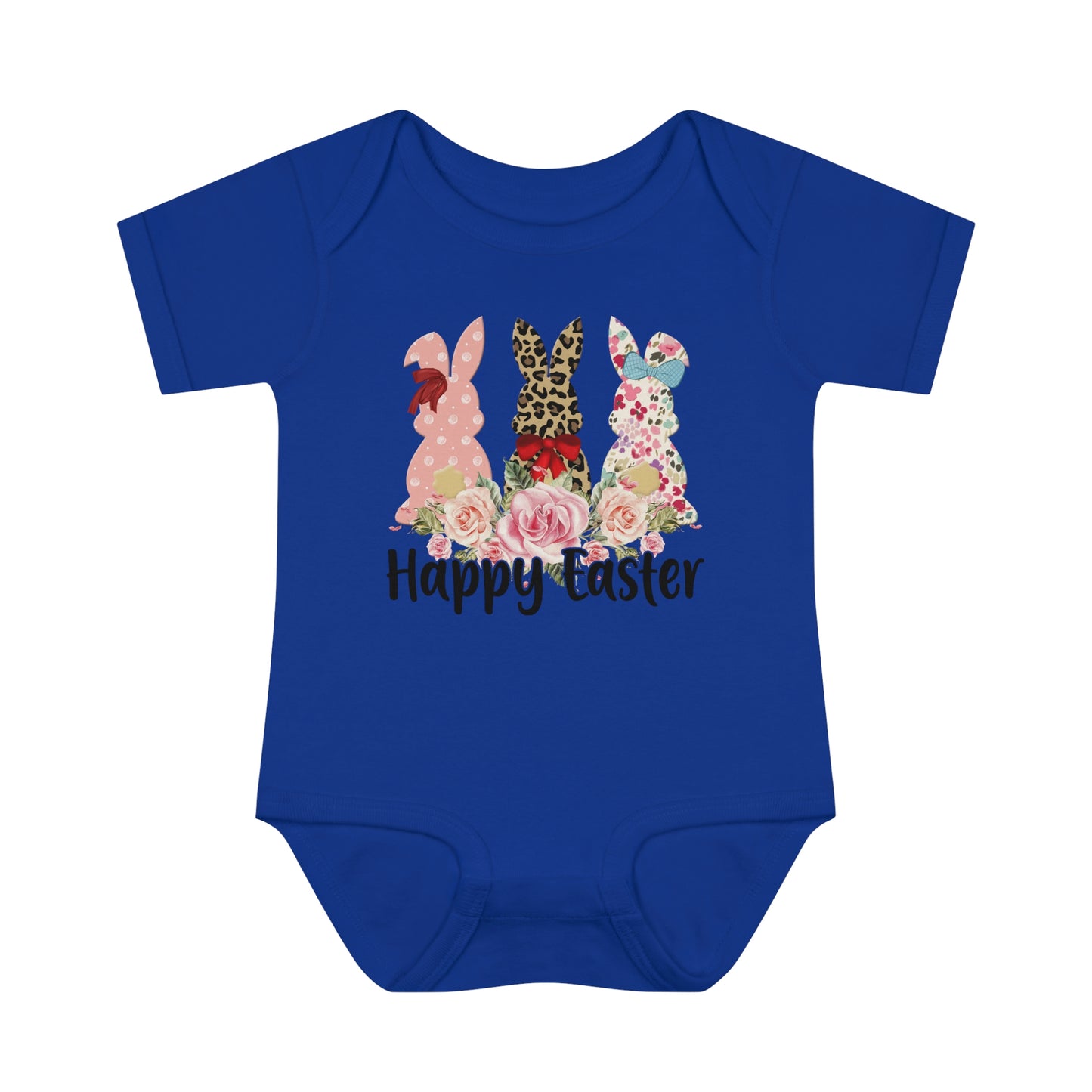 Happy Easter Infant Baby Rib Bodysuit