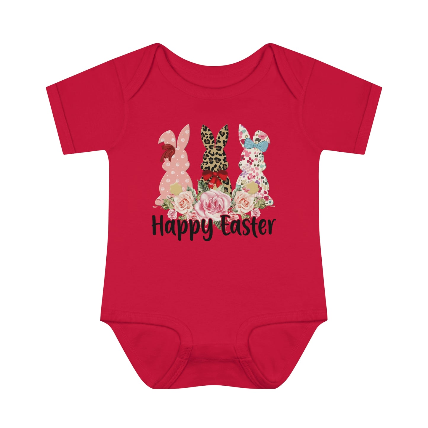 Happy Easter Infant Baby Rib Bodysuit
