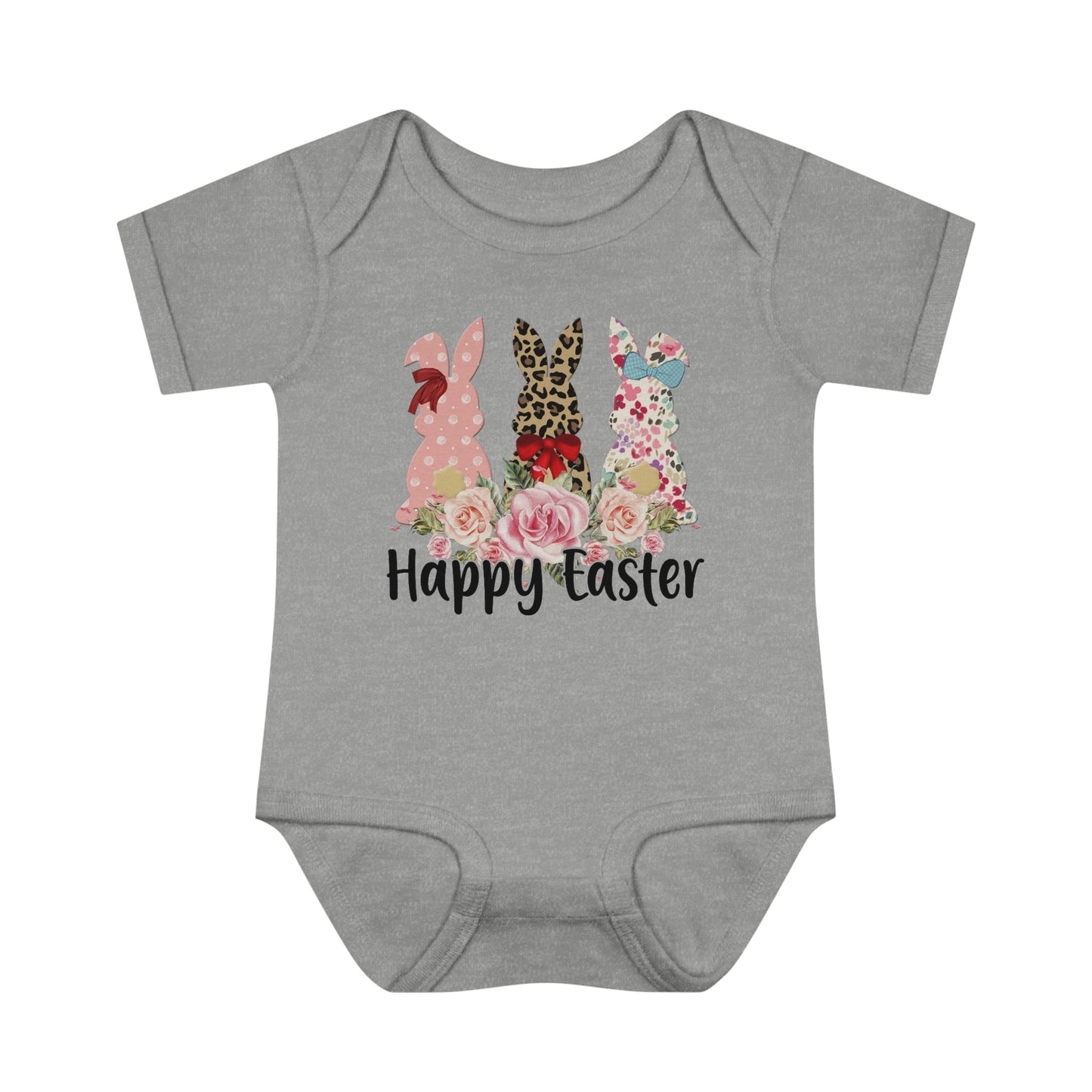 Happy Easter Infant Baby Rib Bodysuit