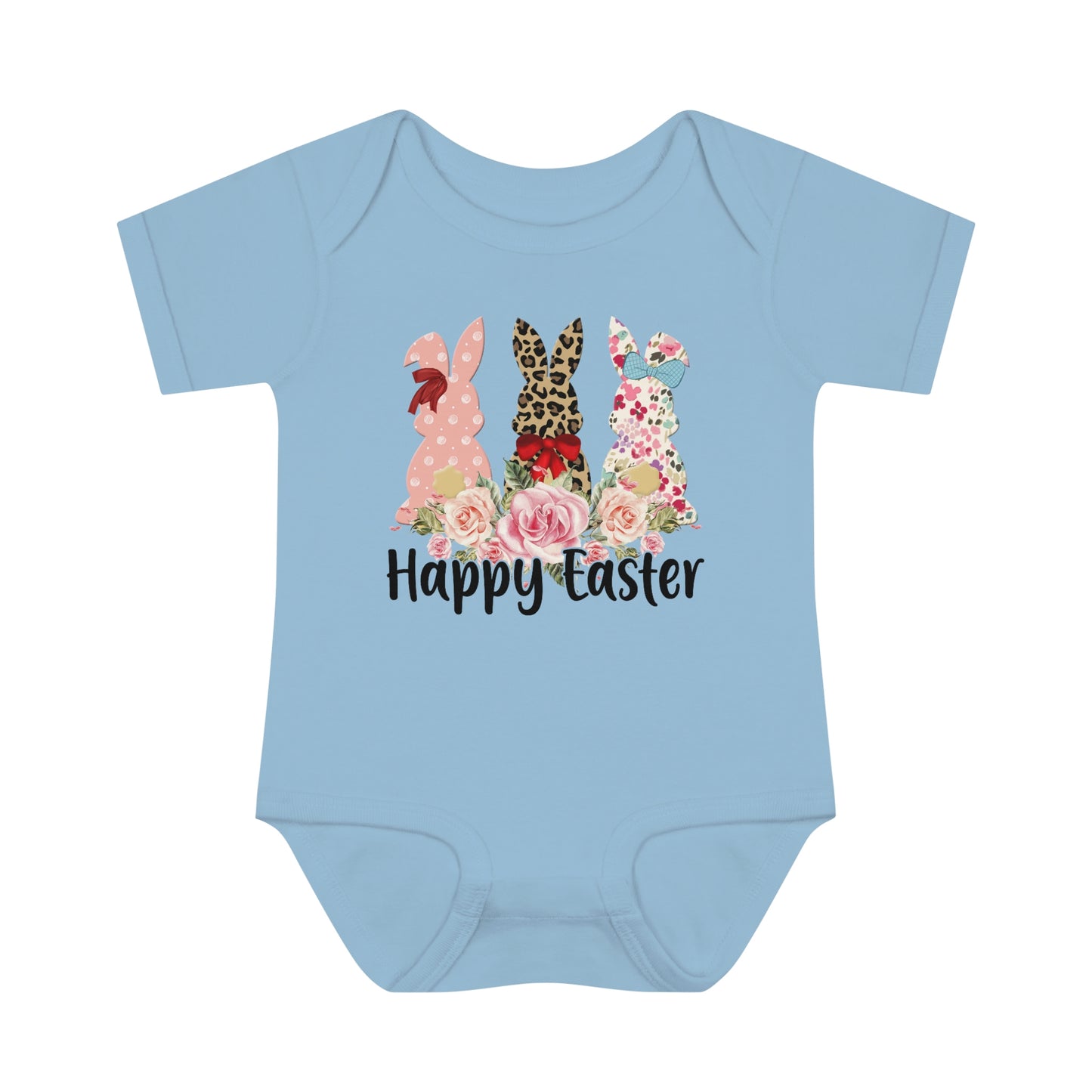 Happy Easter Infant Baby Rib Bodysuit