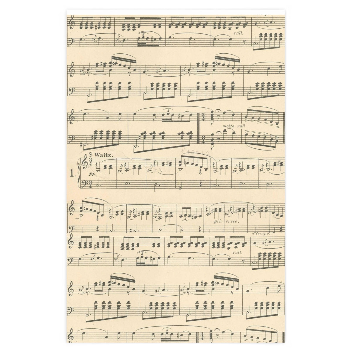 Antique Music Wrapping Paper