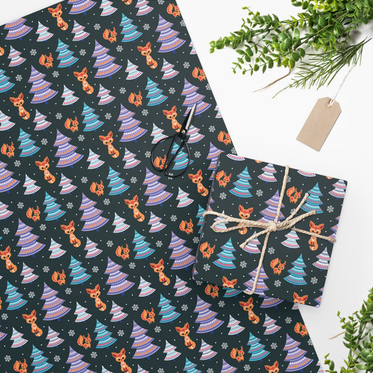 Christmas Fox Wrapping Paper