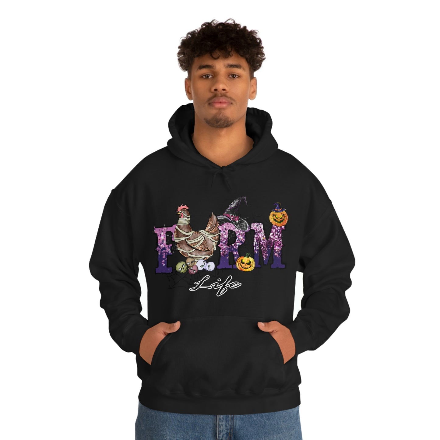 Halloween Farm Life Unisex Heavy Blend Hooded Sweatshirt