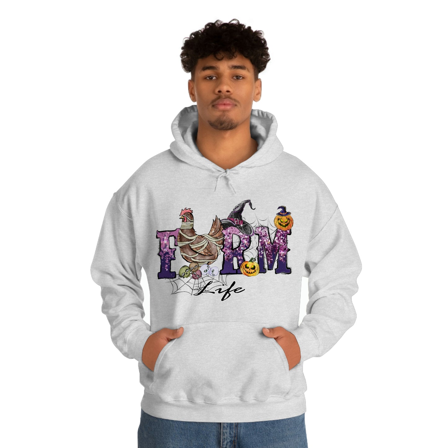 Halloween Farm Life Unisex Heavy Blend Hooded Sweatshirt