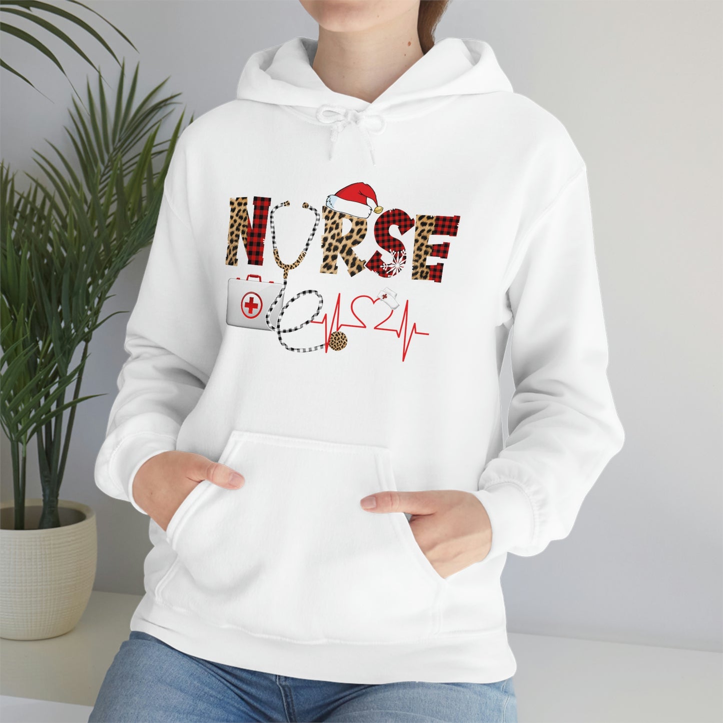 Holiday Nurse Unisex Heavy Blend Hooded Sweatshirt