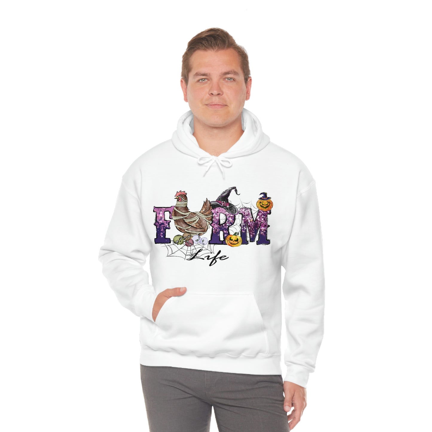 Halloween Farm Life Unisex Heavy Blend Hooded Sweatshirt