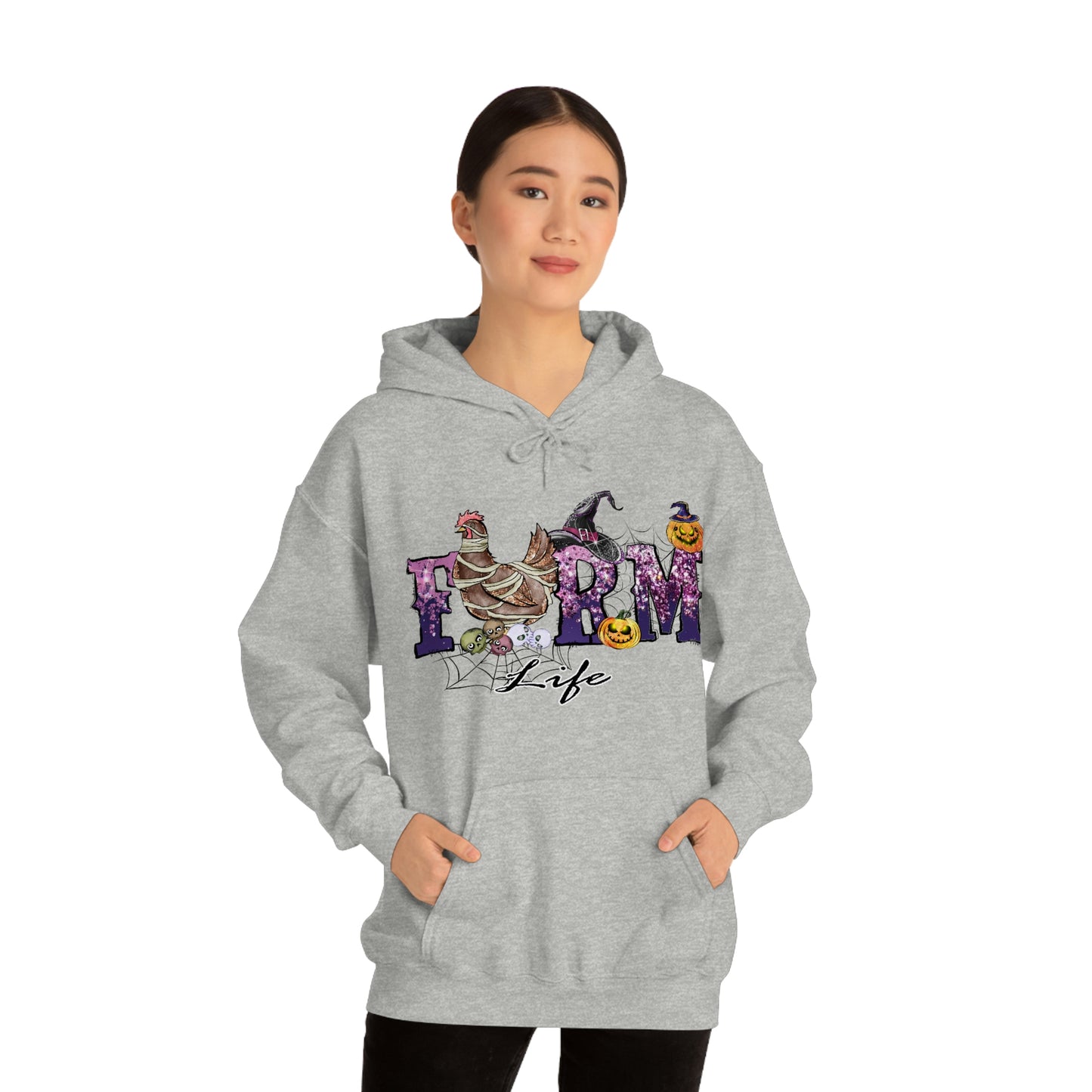 Halloween Farm Life Unisex Heavy Blend Hooded Sweatshirt