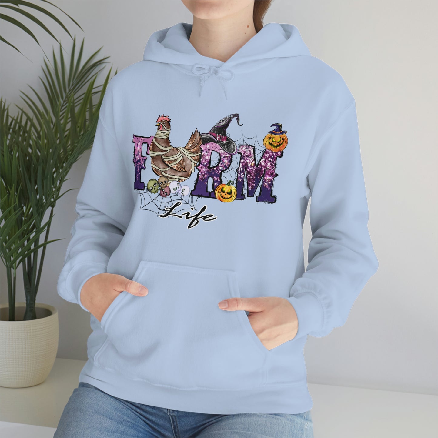 Halloween Farm Life Unisex Heavy Blend Hooded Sweatshirt