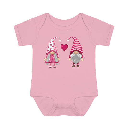 Valentine Gnomes Infant Baby Rib Bodysuit