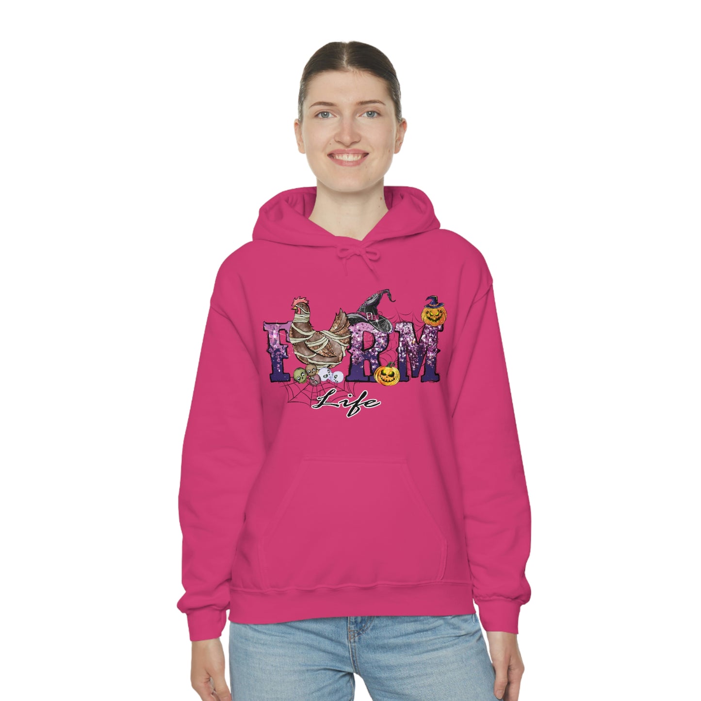 Halloween Farm Life Unisex Heavy Blend Hooded Sweatshirt