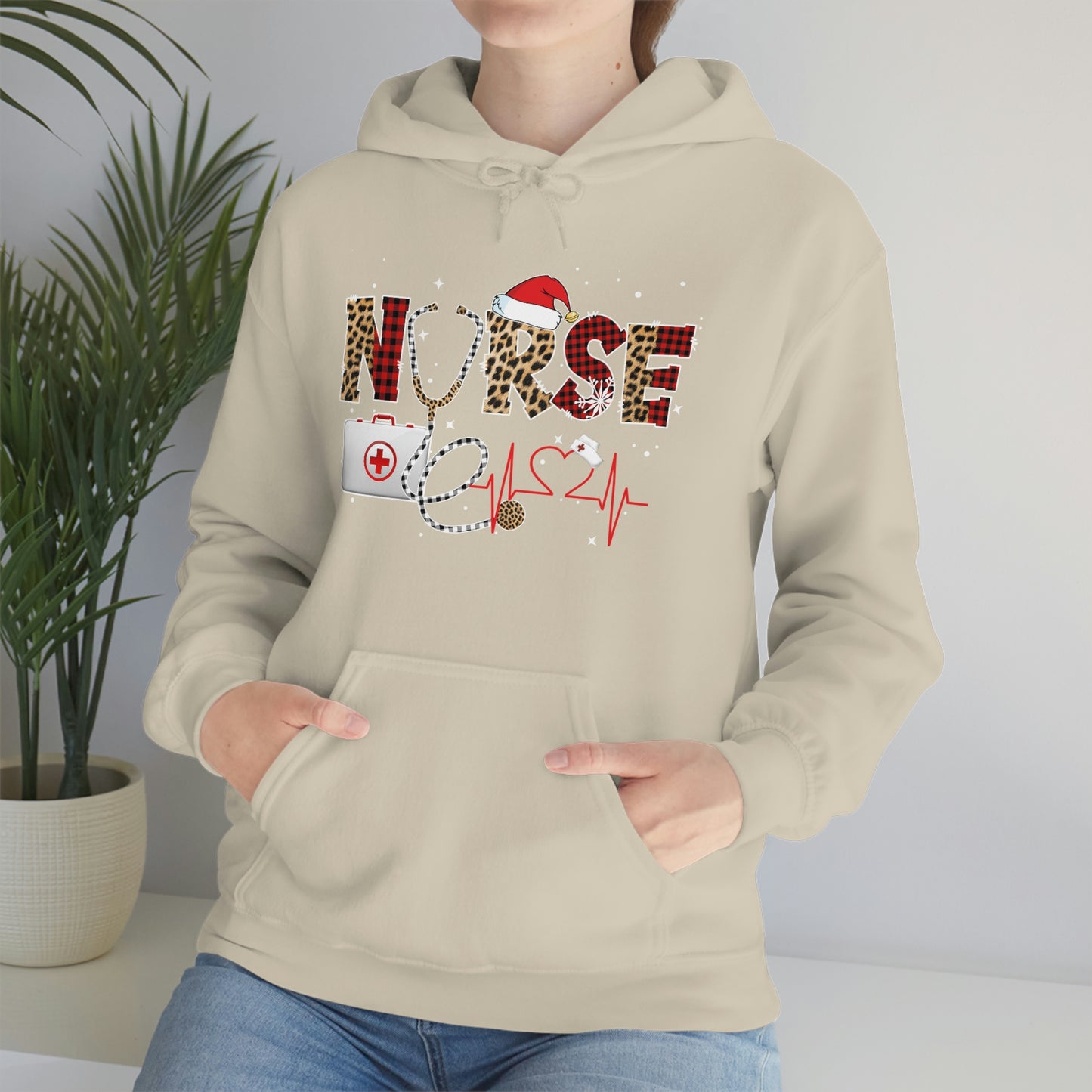 Holiday Nurse Unisex Heavy Blend Hooded Sweatshirt