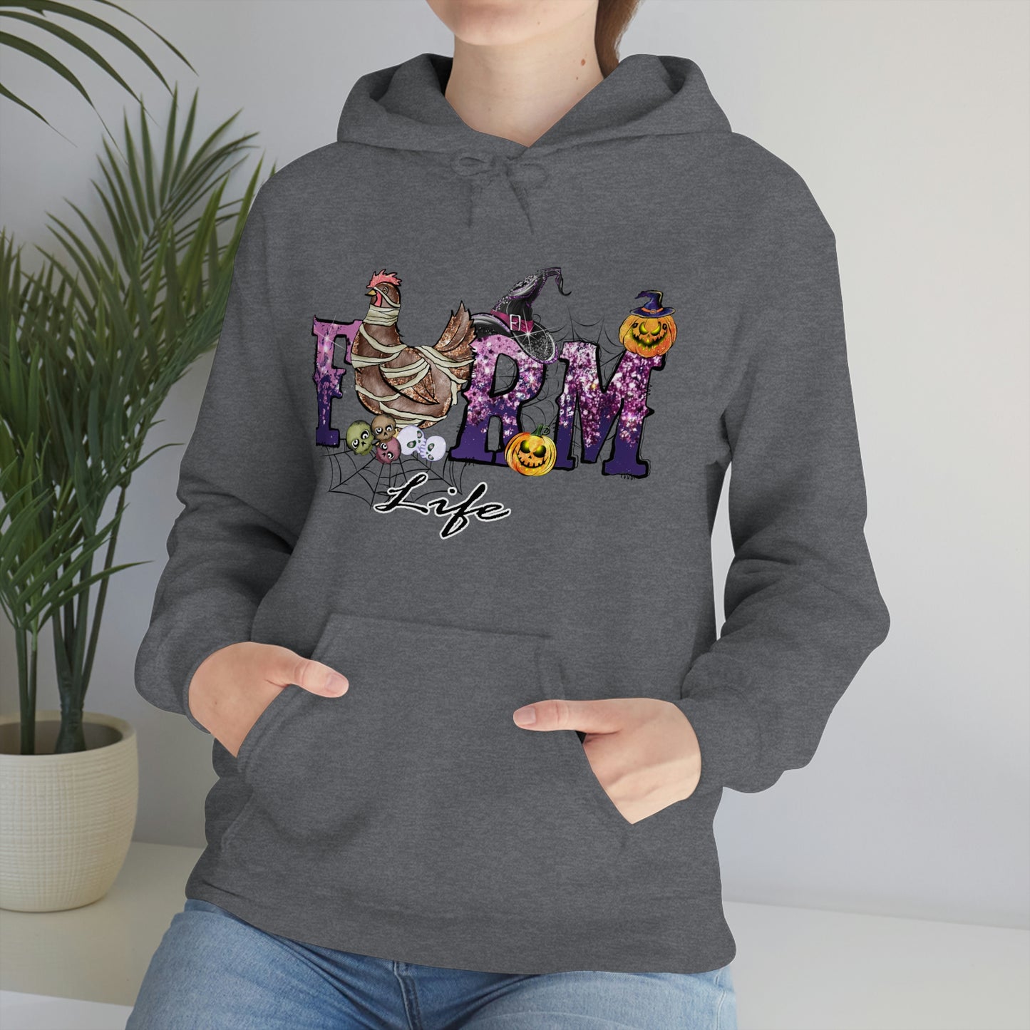 Halloween Farm Life Unisex Heavy Blend Hooded Sweatshirt