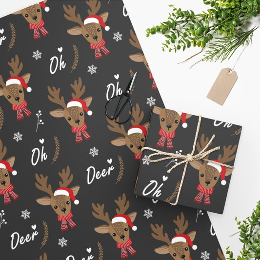 Oh Deer Christmas Wrapping Paper, Baby Reindeer