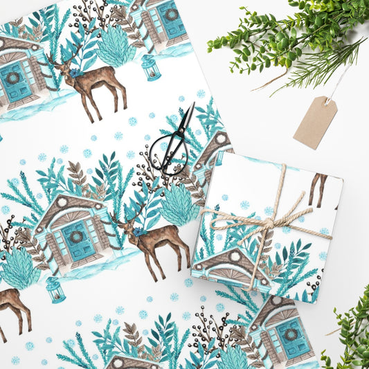 Christmas Deer Wrapping Paper, Baby Reindeer