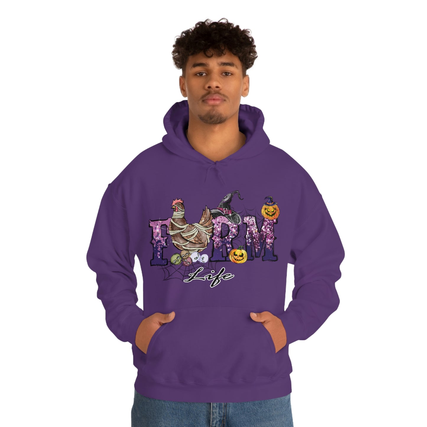 Halloween Farm Life Unisex Heavy Blend Hooded Sweatshirt