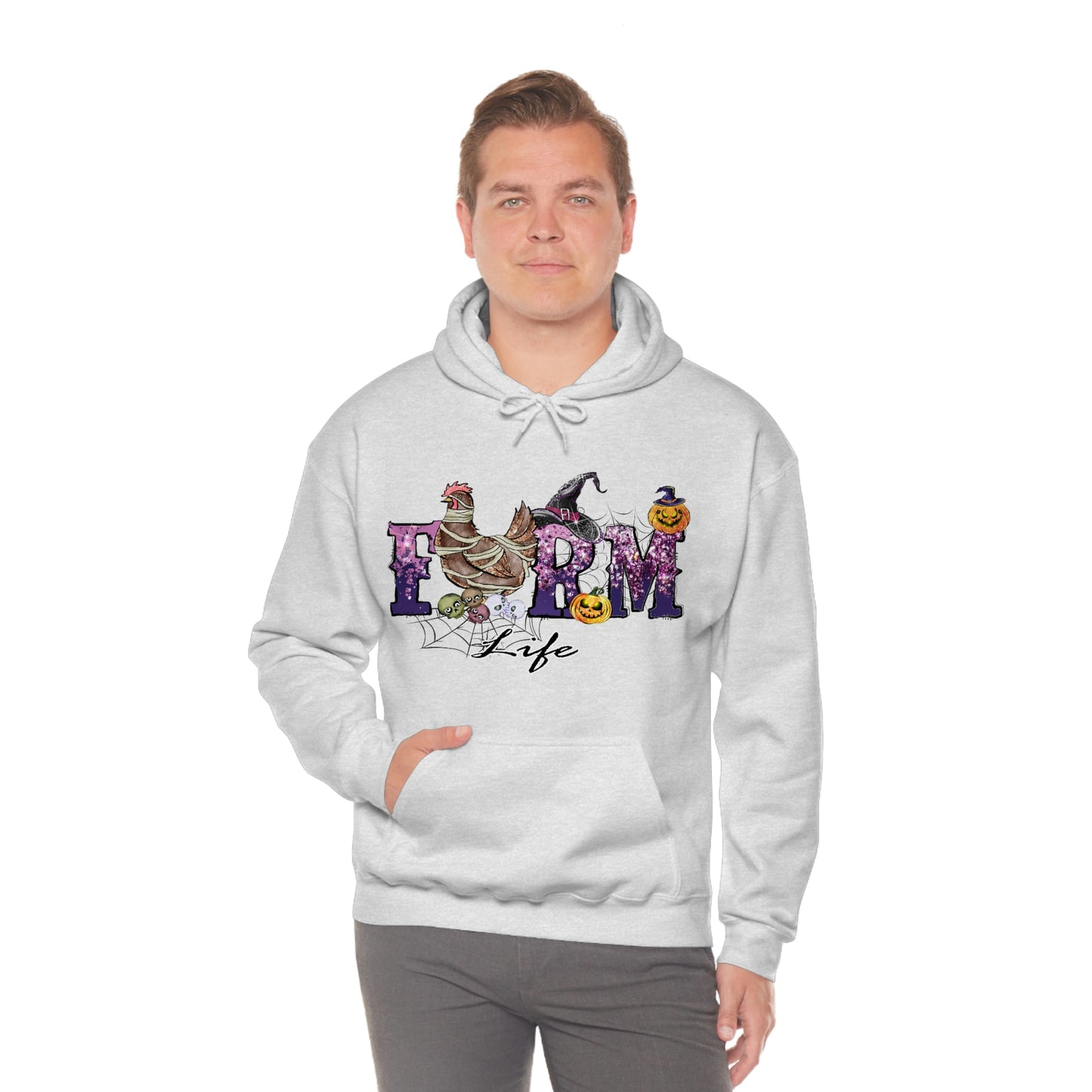 Halloween Farm Life Unisex Heavy Blend Hooded Sweatshirt