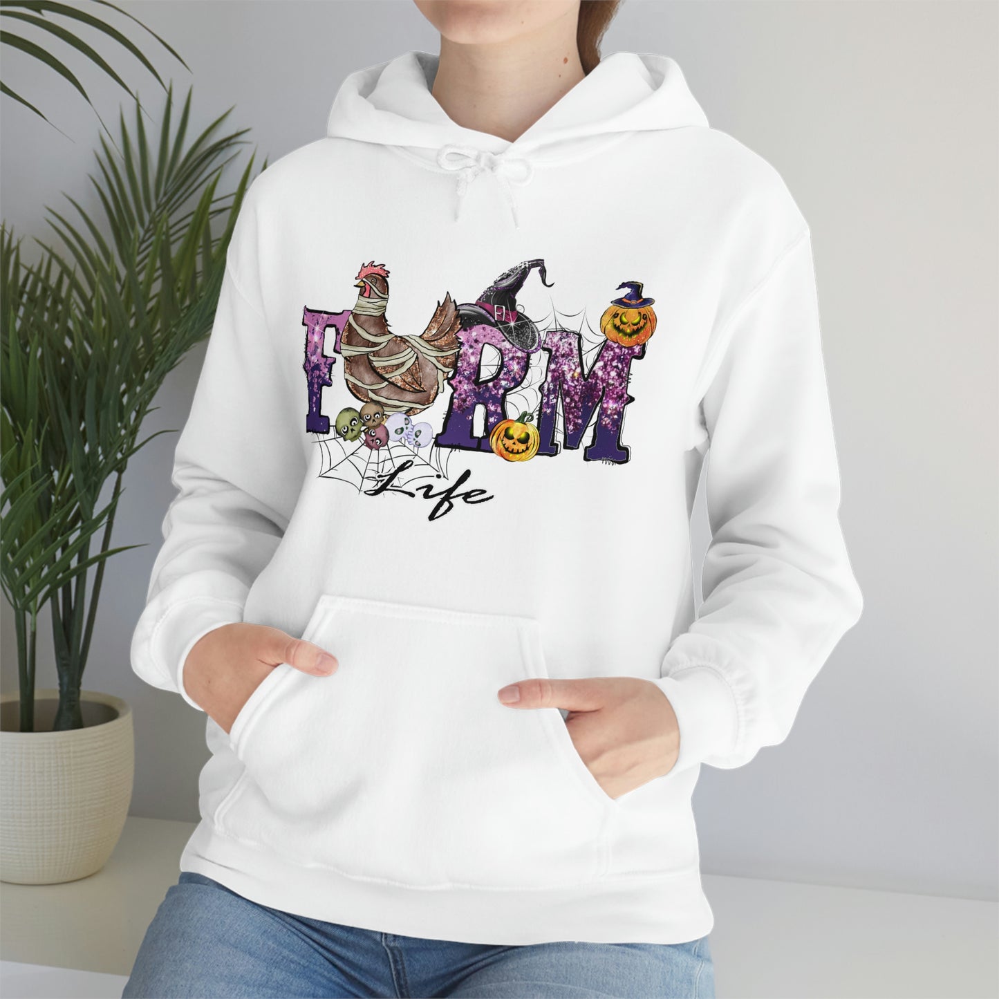 Halloween Farm Life Unisex Heavy Blend Hooded Sweatshirt