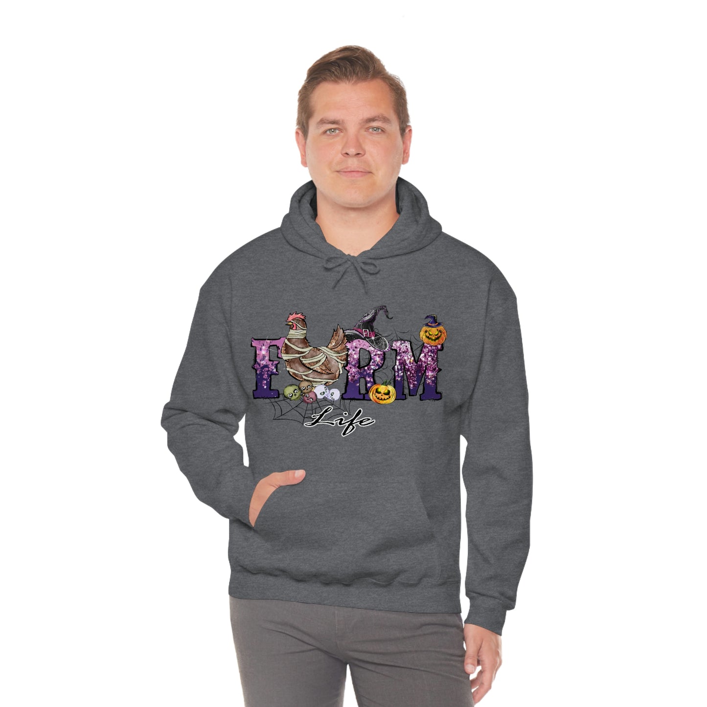 Halloween Farm Life Unisex Heavy Blend Hooded Sweatshirt