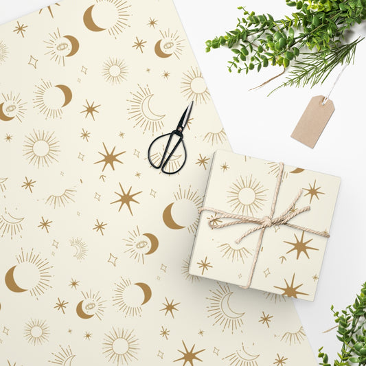 Mystic Moon & Star Wrapping Paper