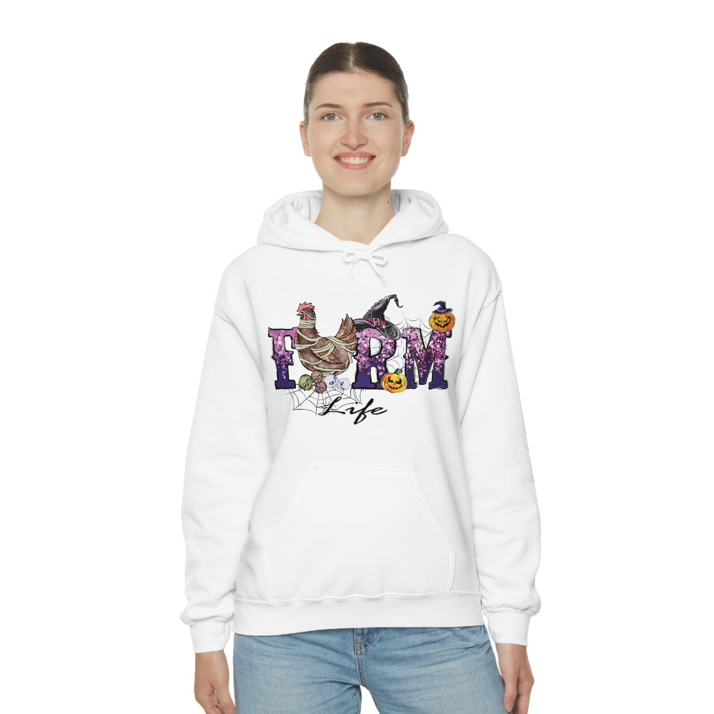 Halloween Farm Life Unisex Heavy Blend Hooded Sweatshirt