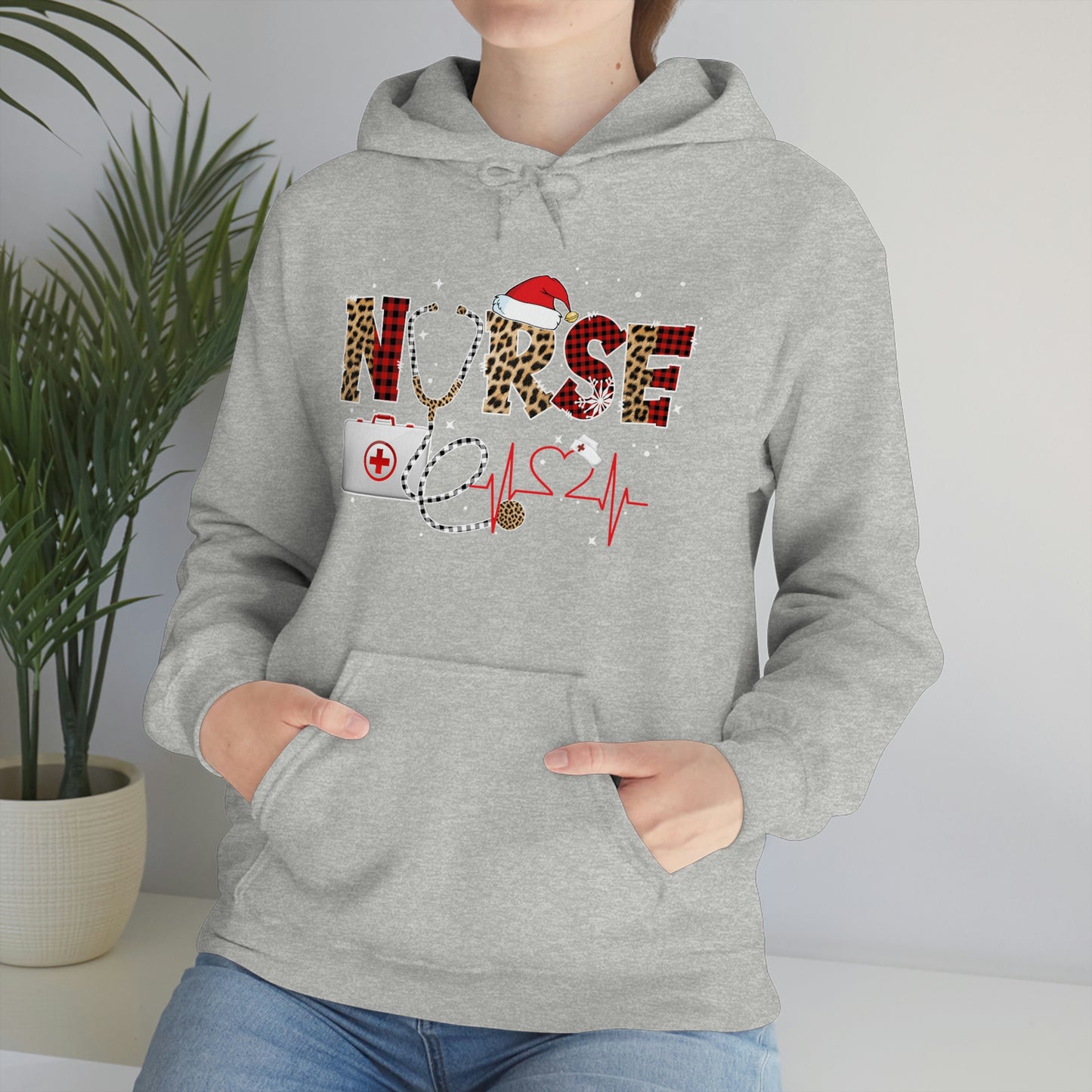 Holiday Nurse Unisex Heavy Blend Hooded Sweatshirt