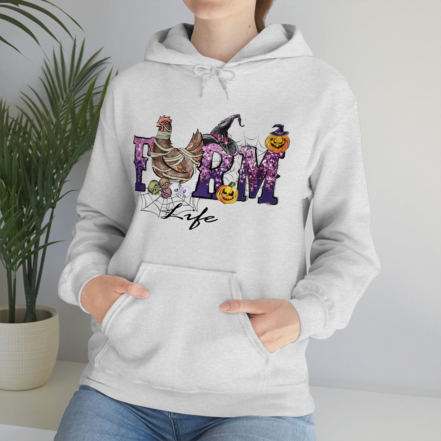 Halloween Farm Life Unisex Heavy Blend Hooded Sweatshirt