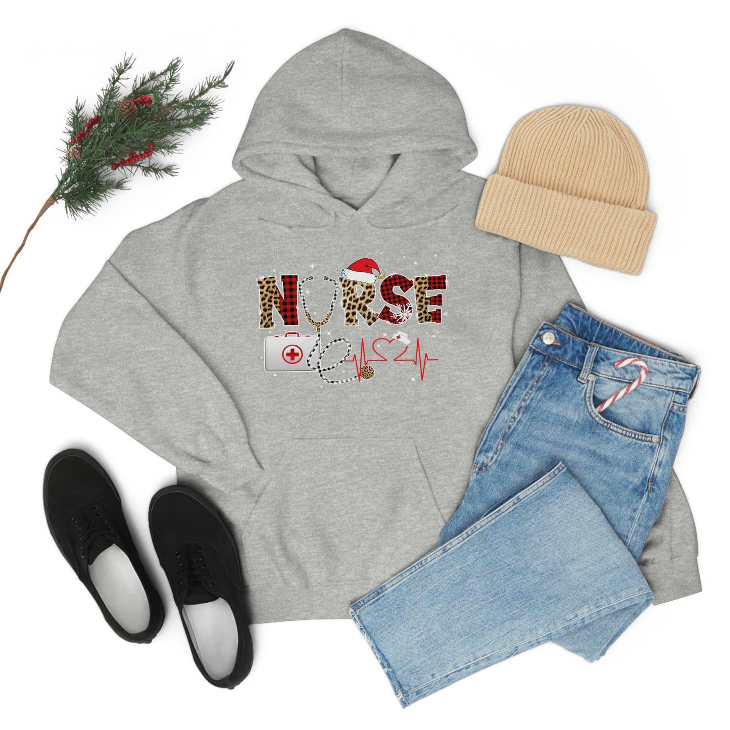 Holiday Nurse Unisex Heavy Blend Hooded Sweatshirt