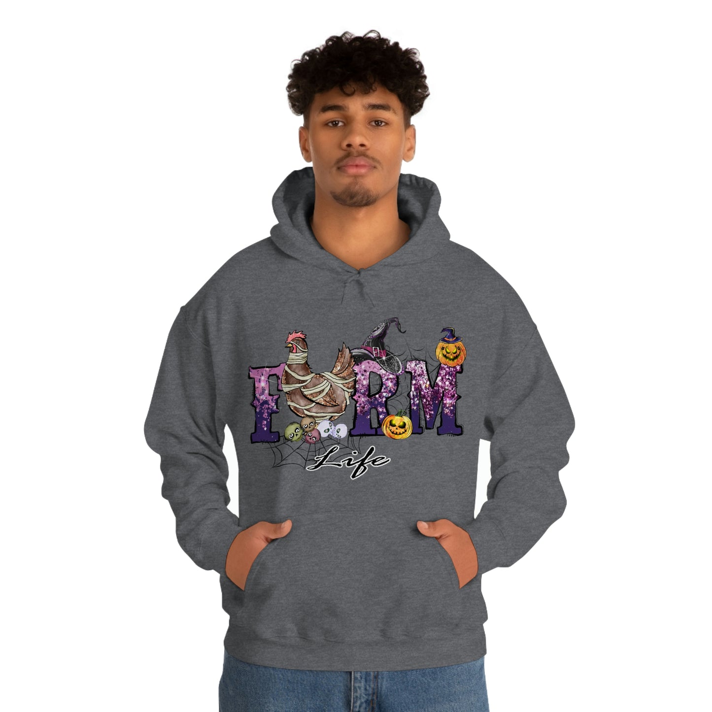 Halloween Farm Life Unisex Heavy Blend Hooded Sweatshirt