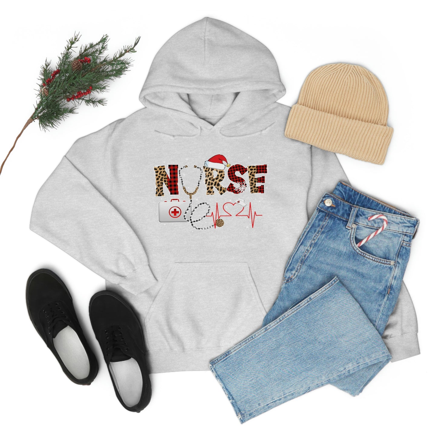 Holiday Nurse Unisex Heavy Blend Hooded Sweatshirt