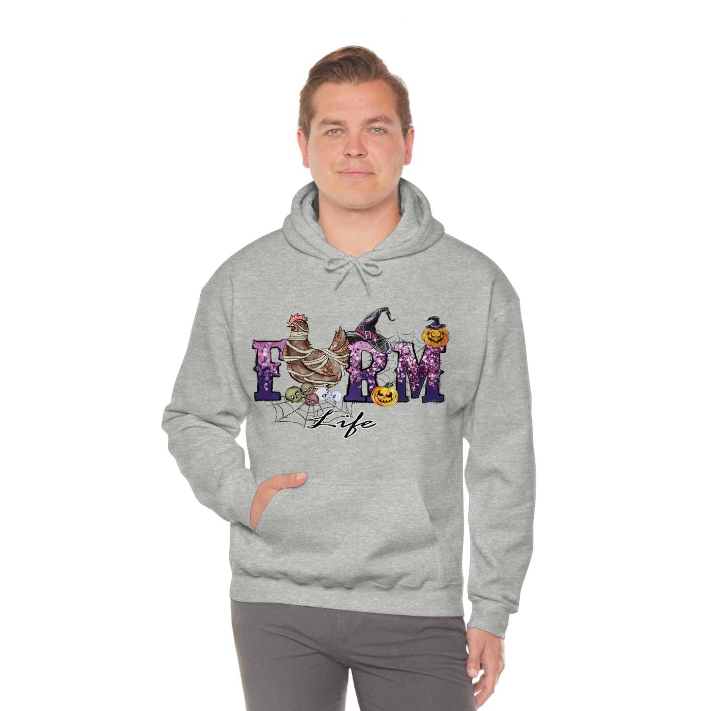 Halloween Farm Life Unisex Heavy Blend Hooded Sweatshirt