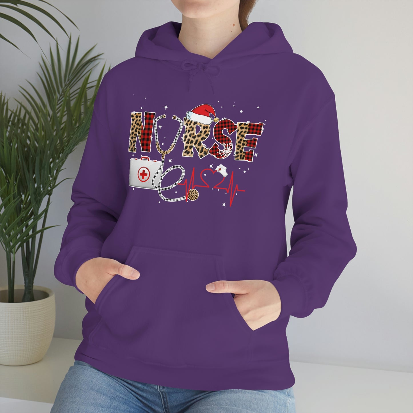 Holiday Nurse Unisex Heavy Blend Hooded Sweatshirt