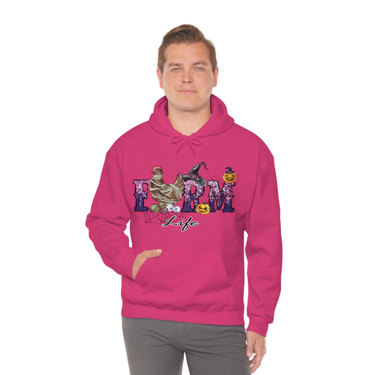 Halloween Farm Life Unisex Heavy Blend Hooded Sweatshirt