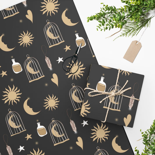 Night Magic Spellbound Witchy Wrapping Paper