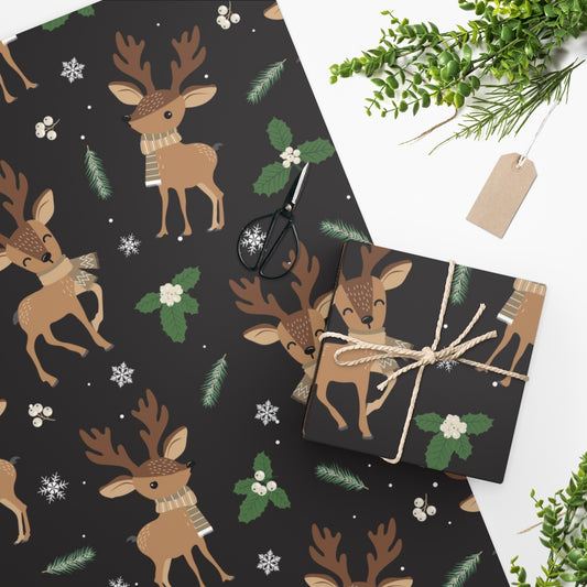 Christmas Bambi Wrapping Paper, Baby Reindeer