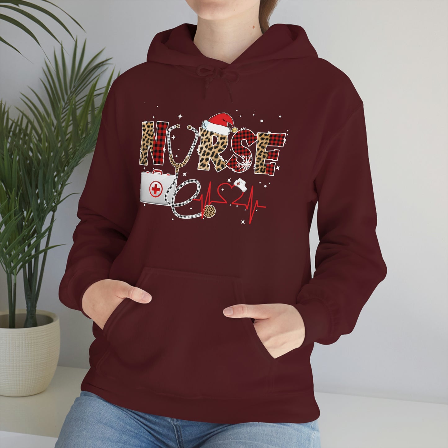 Holiday Nurse Unisex Heavy Blend Hooded Sweatshirt