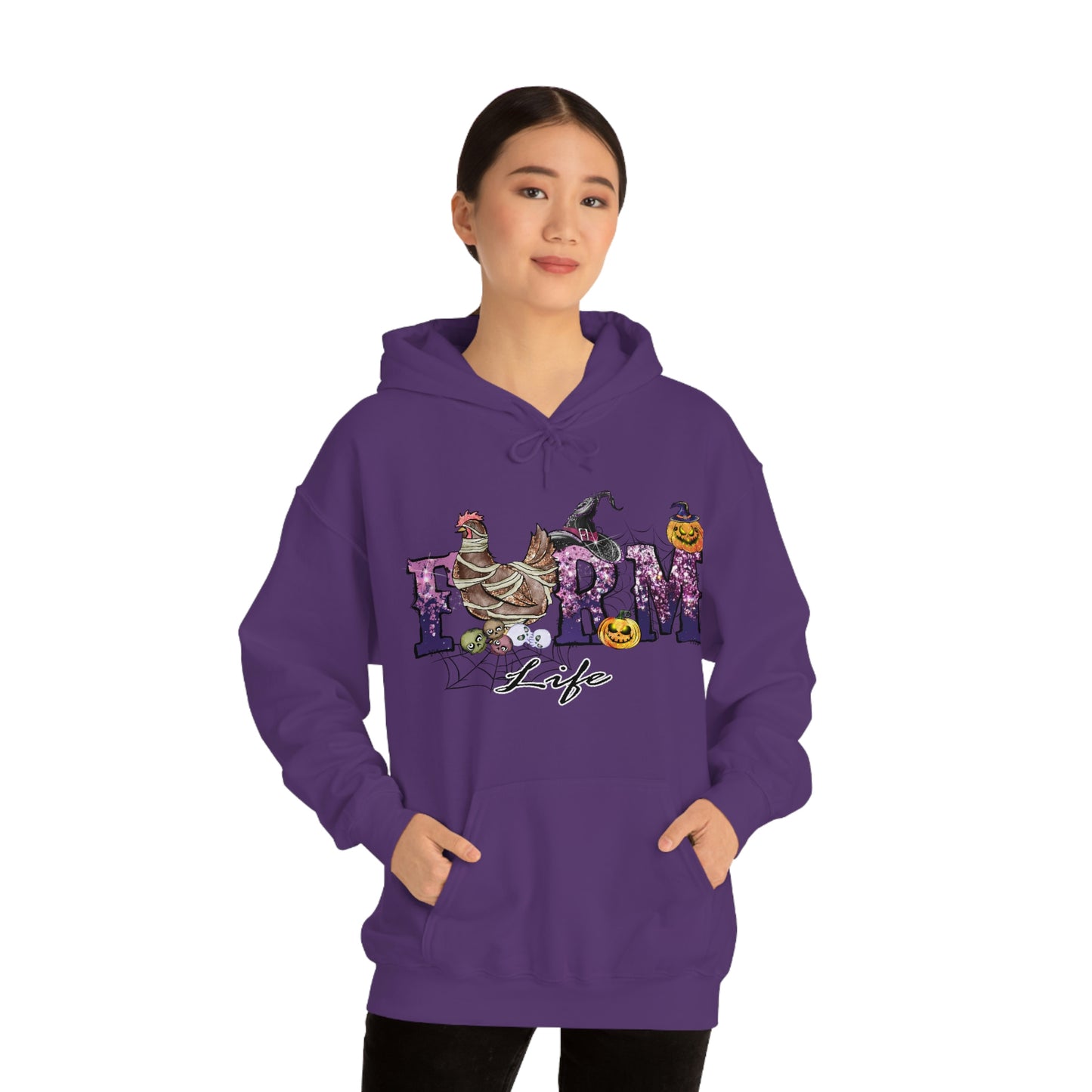 Halloween Farm Life Unisex Heavy Blend Hooded Sweatshirt