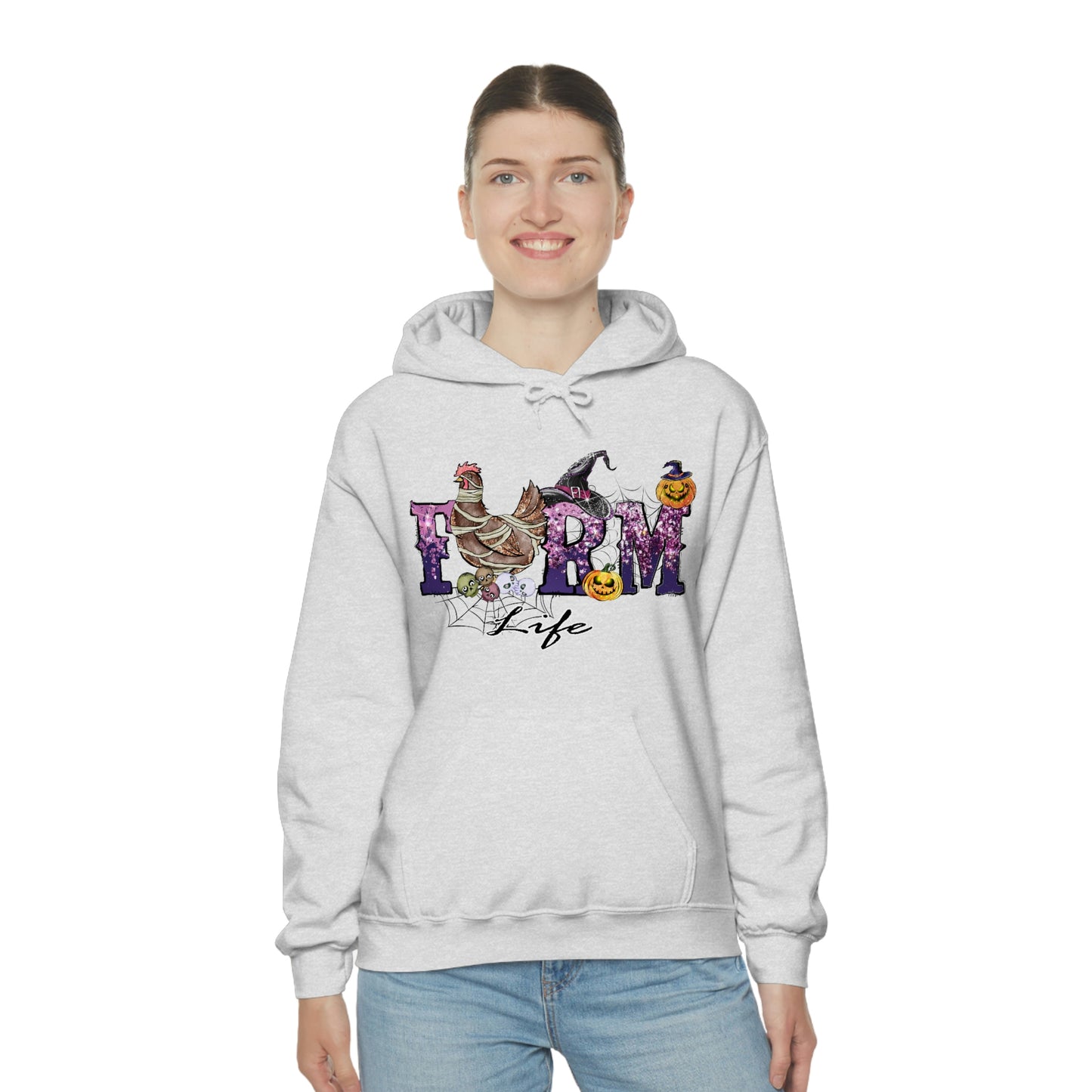 Halloween Farm Life Unisex Heavy Blend Hooded Sweatshirt