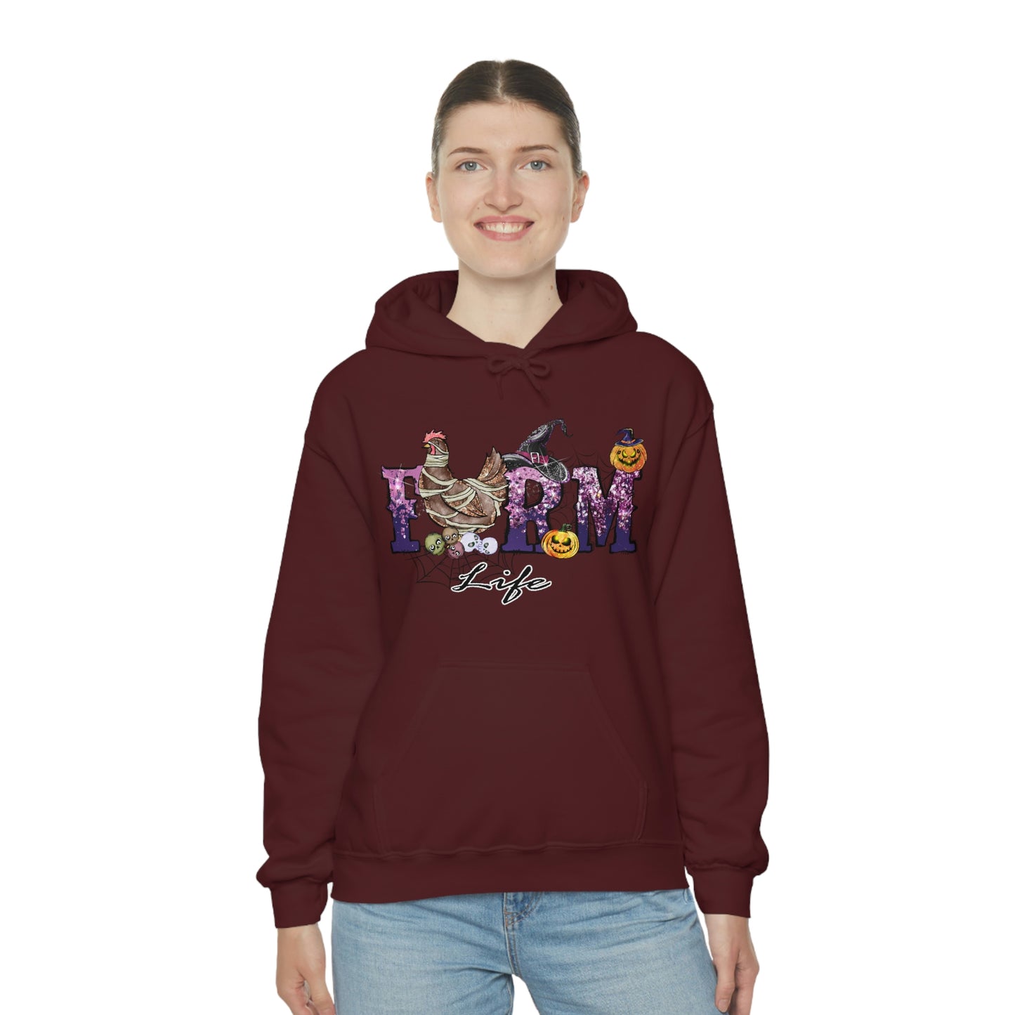 Halloween Farm Life Unisex Heavy Blend Hooded Sweatshirt