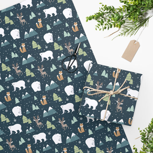 Christmas Polar Bear Wrapping Paper