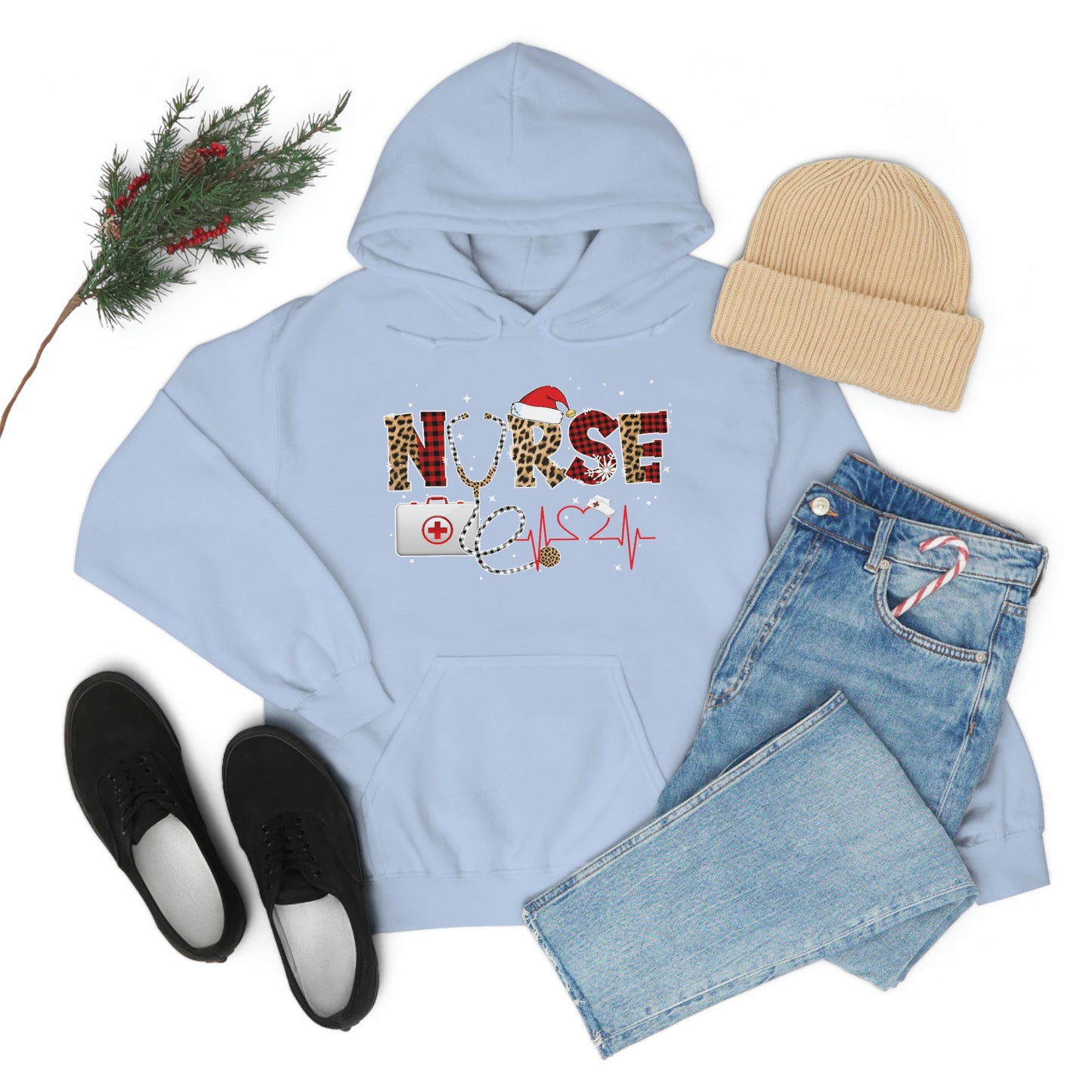 Holiday Nurse Unisex Heavy Blend Hooded Sweatshirt