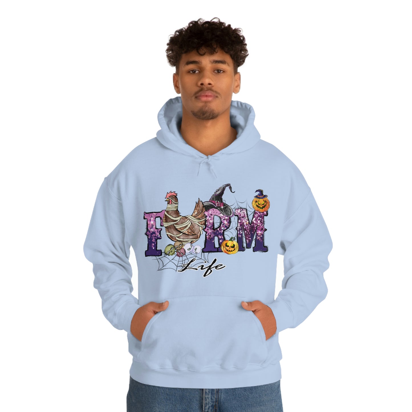 Halloween Farm Life Unisex Heavy Blend Hooded Sweatshirt