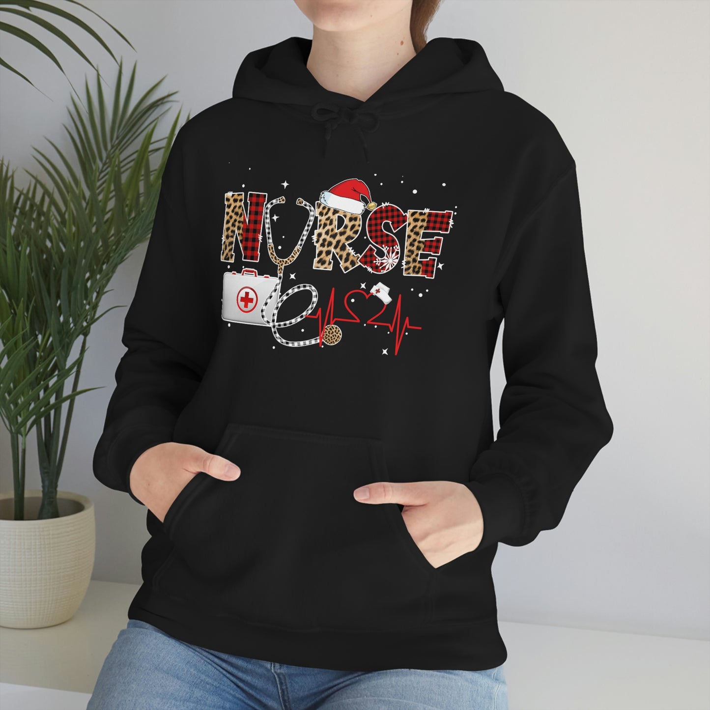 Holiday Nurse Unisex Heavy Blend Hooded Sweatshirt