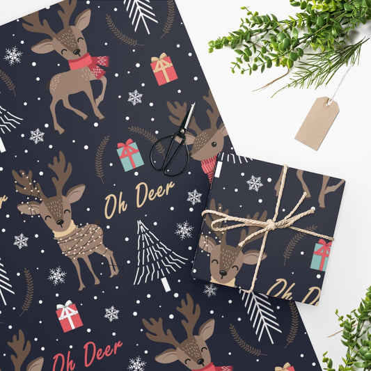 Oh Deer Christmas Wrapping Paper, Baby Reindeer