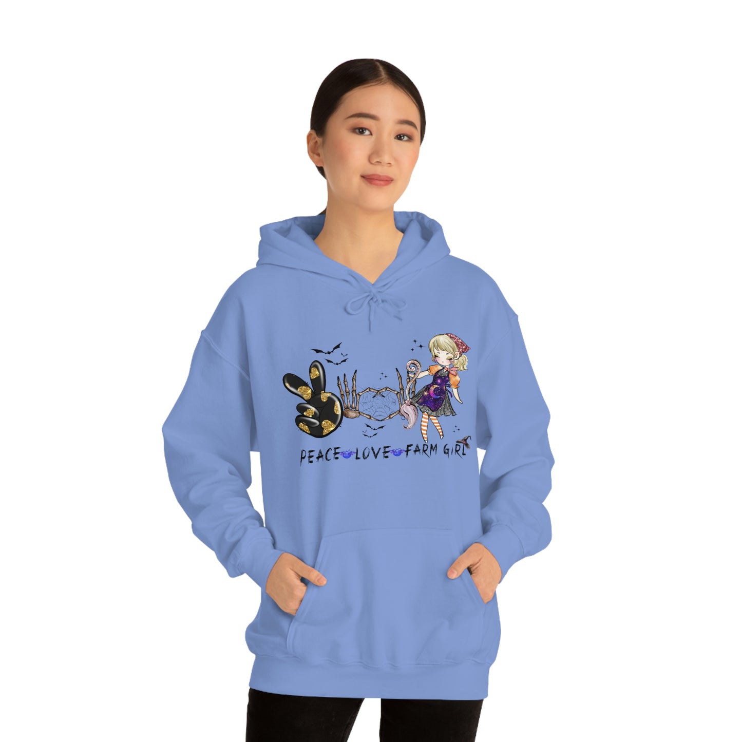 Peace, Love, Farm Girl Unisex Heavy Blend Hooded Sweatshirt