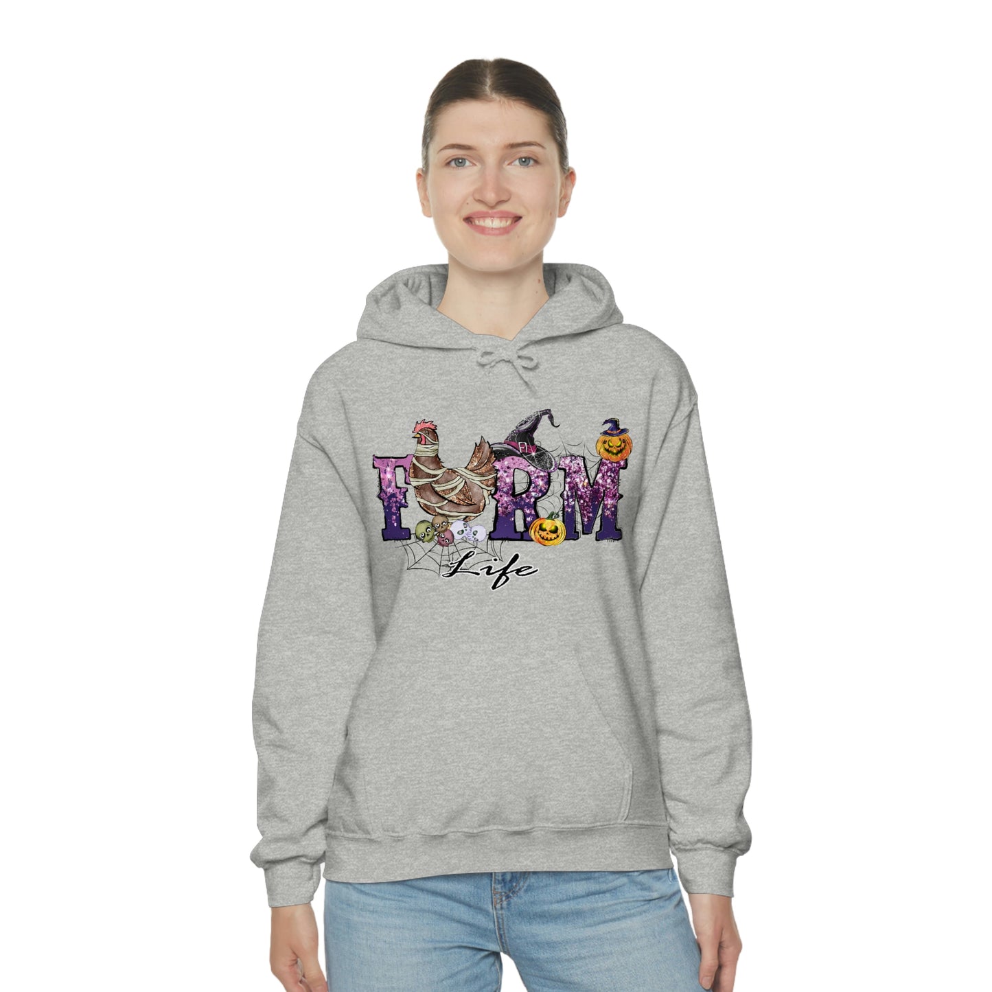 Halloween Farm Life Unisex Heavy Blend Hooded Sweatshirt