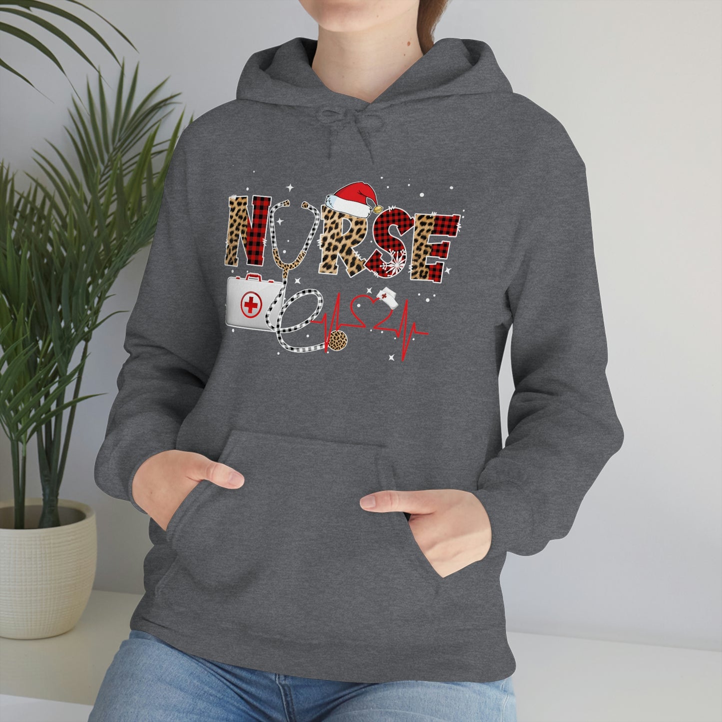 Holiday Nurse Unisex Heavy Blend Hooded Sweatshirt