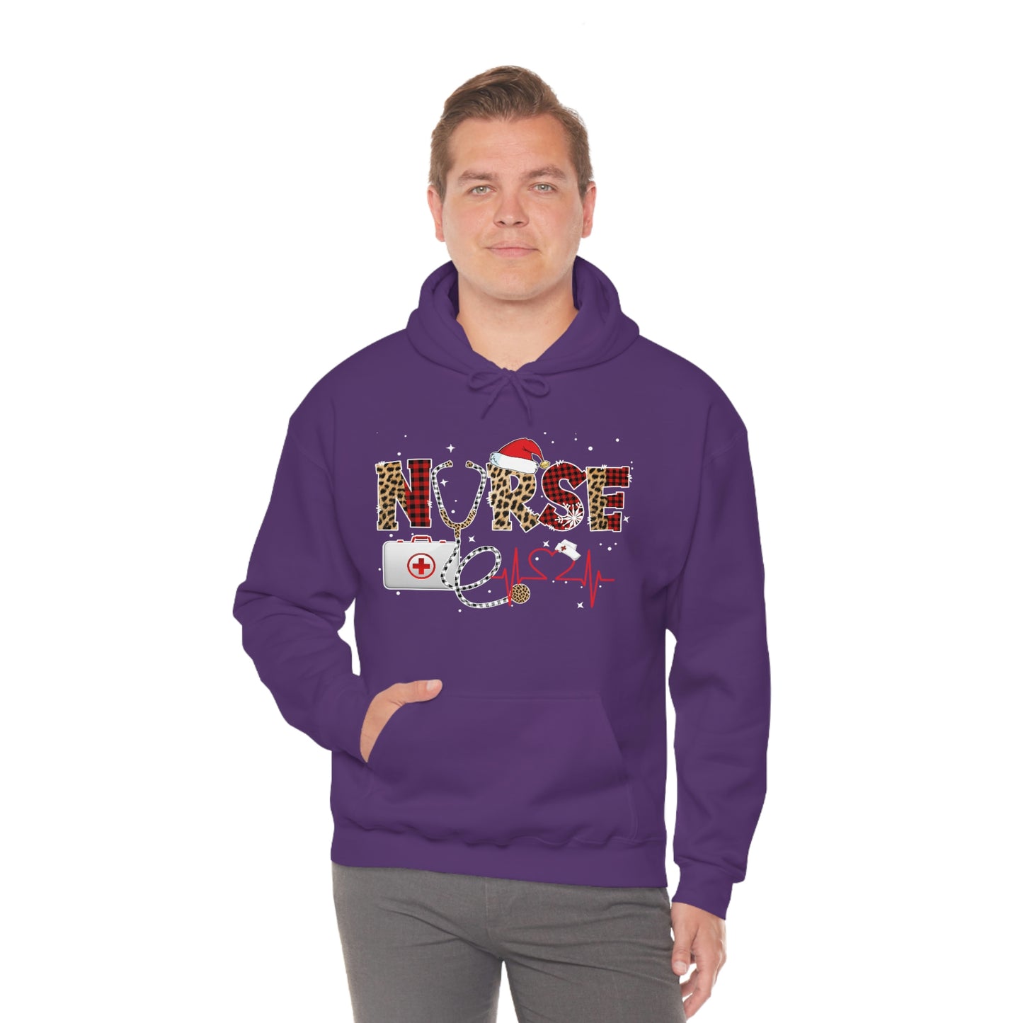 Holiday Nurse Unisex Heavy Blend Hooded Sweatshirt