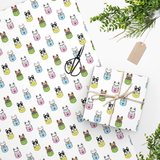 Cute Frenchie Puppy Wrapping Paper